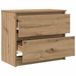 vidaXL Meuble TV chêne artisanal 60x35x54 cm bois d'ingénierie