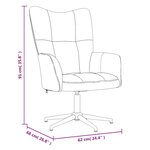 vidaXL Chaise de relaxation avec tabouret Gris foncé Velours