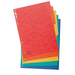 Intercalaires Carte Lustrée 225g 5 Positions - A4 - Couleurs Assorties - X 25 - Exacompta