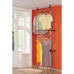vidaXL Système de garde-robe télescopique avec barres Aluminium