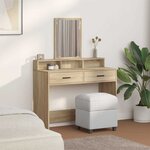vidaXL Coiffeuse Chêne sonoma 100 x 41 x 140 cm Bois d'ingénierie