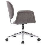 Chaise fauteuil siège pivotante de bureau informatique étude tissu gris 02_0024135