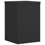 vidaXL Supports pour plantes 2 Pièces noir 25x25x35 cm bois d'ingénierie