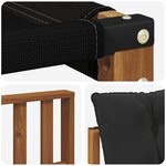 vidaXL Ensemble de canapés d'extérieur 6 Pièces Naturel et Noir