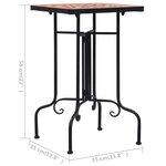 vidaXL Table de bistro mosaïque Terre cuite Céramique