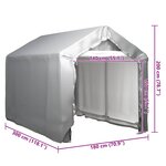 vidaXL Tente de rangement 180x300 cm Acier Gris
