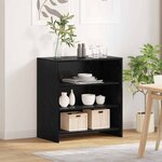 vidaXL Buffet Noir 70 x 41 x 75 cm Bois d'ingénierie