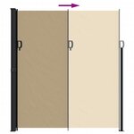 vidaXL Auvent latéral rétractable beige 220x300 cm