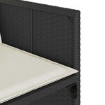 vidaXL Ensemble à manger de jardin 11 Pièces coussins noir résine tressée