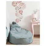 Pouf à pompon menthe