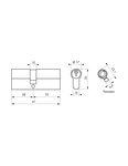 THIRARD - Cylindre de serrure double entrée SA  28x33mm  anti-arrachement  laiton  3 clés