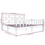 vidaXL Cadre de lit Blanc Bois de pin massif 135x190 cm Double
