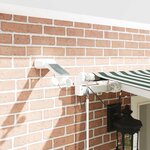 vidaXL Auvent Rétractable Vert et blanc 600 × 300 cm Tissu et Métal