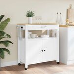 vidaXL Chariot de cuisine MONZA 84x40x88 5 cm bois massif de pin