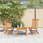 vidaXL Chaises pliables de jardin lot de 2 Bois de teck solide