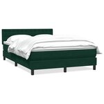 vidaXL Sommier à lattes de lit et matelas vert foncé 160x220cm velours