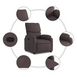 vidaXL Fauteuil inclinable Marron foncé Tissu