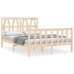 vidaXL Cadre de lit sans matelas 140x200 cm bois massif de pin