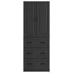 vidaXL Ensemble de Meubles 2 Pièces Noir 66 x 34 5 x 87 cm