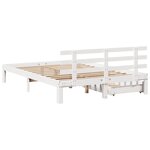 vidaXL Cadre de lit avec tiroirs sans matelas blanc 120x190 cm