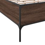 vidaXL Cadre de lit sans matelas chêne marron 135x190 cm