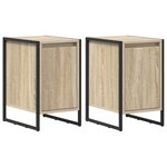 vidaXL Table de chevet 2 Pièces Sonoma 39 5 x 30 x 50 cm