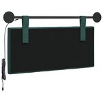 vidaXL Tête de lit suspendue Avec lumière LED Vert foncé Tissu