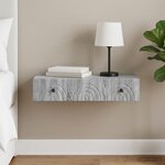 vidaXL Table d'appoint murale 87 5 x 34 5 x 17 cm Bois d'ingénierie