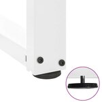 vidaXL Pieds de table à manger en T 2 pièces Blanc 50 x 35 x (72-73) cm Acier