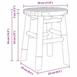 vidaXL Tabouret Marron 30 x 30 x 36 cm Bambou