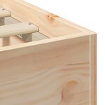 vidaXL Cadre de lit surélevé Marron 80 x 200 cm Bois massif en pin