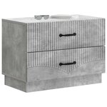 vidaXL Cabinet de chevet avec tiroir Gris béton 62 x 34 5 x 44 5 cm