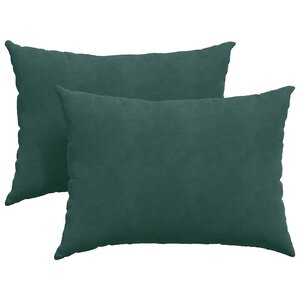 vidaXL Coussins de canapé 2 Pièces Vert foncé 70 x 50 cm