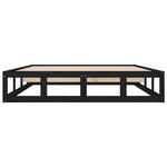 vidaXL Cadre de lit sans matelas noir 120x200 cm bois massif