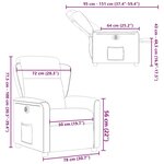 vidaXL Fauteuil inclinable électrique Noir Tissu