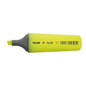 LOT de 12 Marqueur fluorescent Milan - Pointe biseautée 1 - 4 8 mm - Couleur jaune