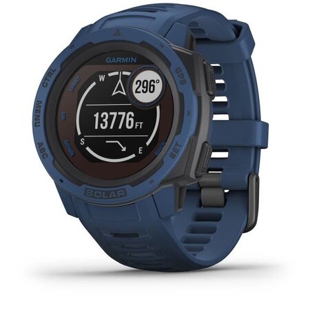 GARMIN Montre connectée Instinct Solar, Tidal Blue