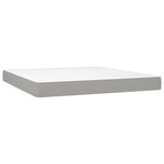 vidaXL Sommier à lattes de lit avec matelas Gris clair 160x200cm Tissu