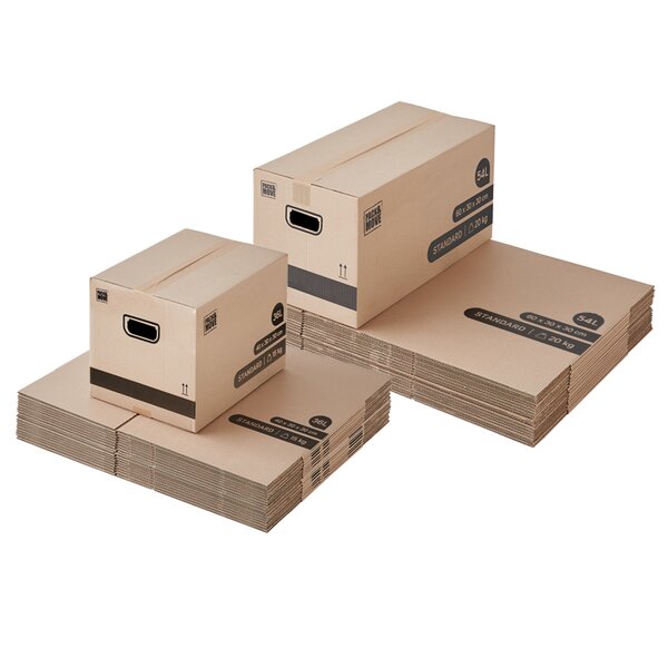 Pack and Move - Lot 30 Cartons Tailles Mixes - 60 x 30 x 30 cm 40 x 30 x 30 cm - Déménagement - 2 Tailles - La Poste Pack and Move - Lot 30 Cartons Tailles Mixes - 60 x 30 x 30 cm 40 x 30 x 30 cm - Déménagement - 2 Tailles - La Poste