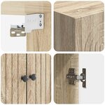 vidaXL Armoire Murale Chêne Sonoma 66 x 34 5 x 90 cm Bois d'ingénierie
