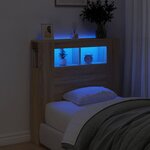 vidaXL Tête de lit à LED chêne sonoma 100x18 5x103 5cm bois ingénierie