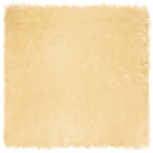 vidaXL Tapis en Peau de Mouton Synthétique Crème 240 x 240 cm