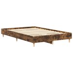 vidaXL Cadre de lit sans matelas chêne fumé 140x190 cm bois ingénierie