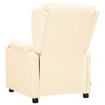 vidaXL Fauteuil Crème Similicuir