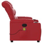 vidaXL Fauteuil de massage inclinable rouge similicuir