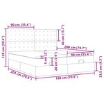 VidaXL Cadre de lit ottoman avec matelas vert foncé 180x200cm velours