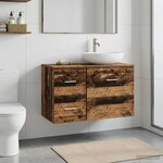 vidaXL Meuble de Salle de Bain In-between Chêne artisanal
