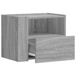 vidaXL Tables de chevet murales 2 Pièces sonoma gris 45x30x35 cm