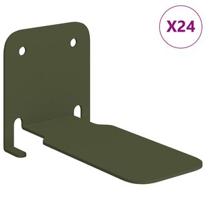 vidaXL Étagère flottante 24 Pièces Vert olive 6 x 10 8 x 6 6 cm