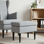 vidaXL Pouf Gris clair 55 x 35 x 41 cm Tissu